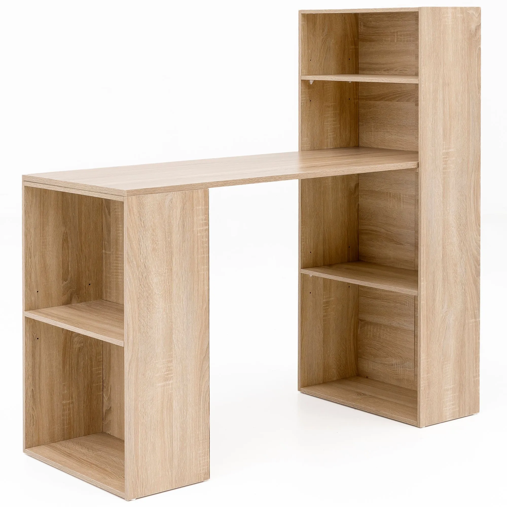 tinkaro Schreibtisch eckig GIUSEPPE Sonoma Holz Schreibtischregal Braun tinkaro Schreibtisch eckig GIUSEPPE Sonoma Holz Schreibtischregal Braun
