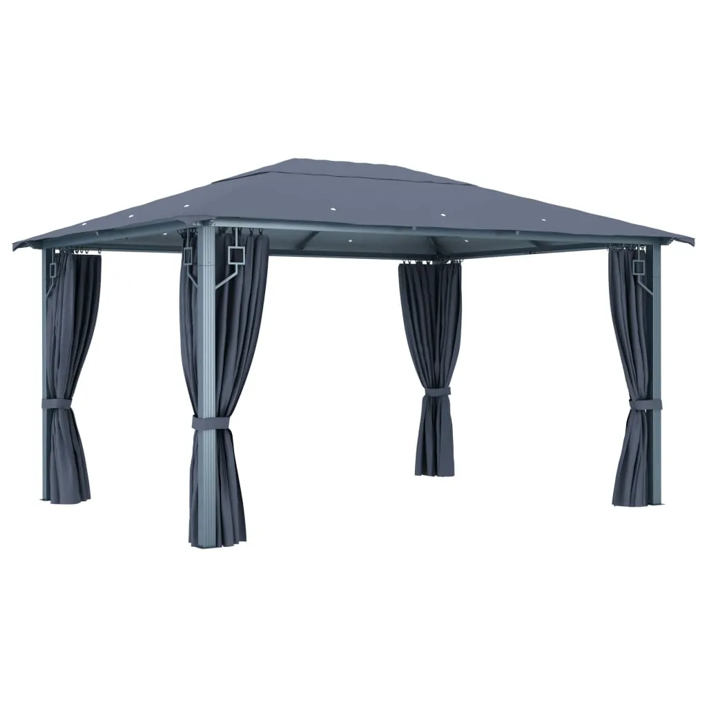 Pavillon Anthrazit 400x300x270 cm mit Aluminium- und Stahlgestell