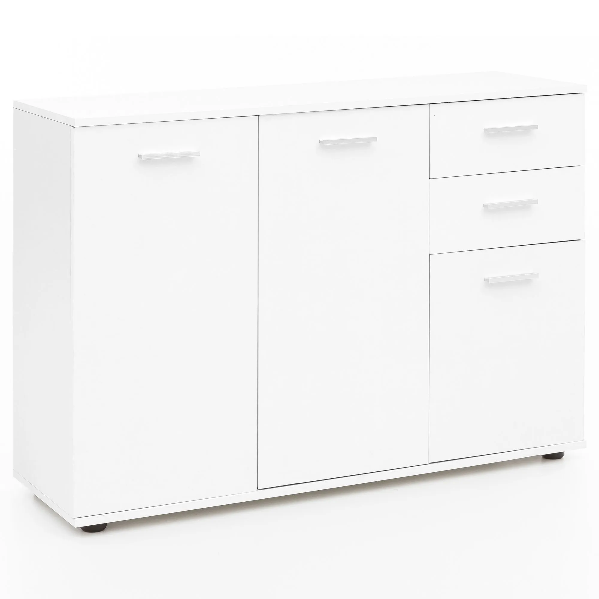 tinkaro Kommode eckig ARDIT Holz Sideboard Weiß tinkaro Kommode eckig ARDIT Holz Sideboard Weiß