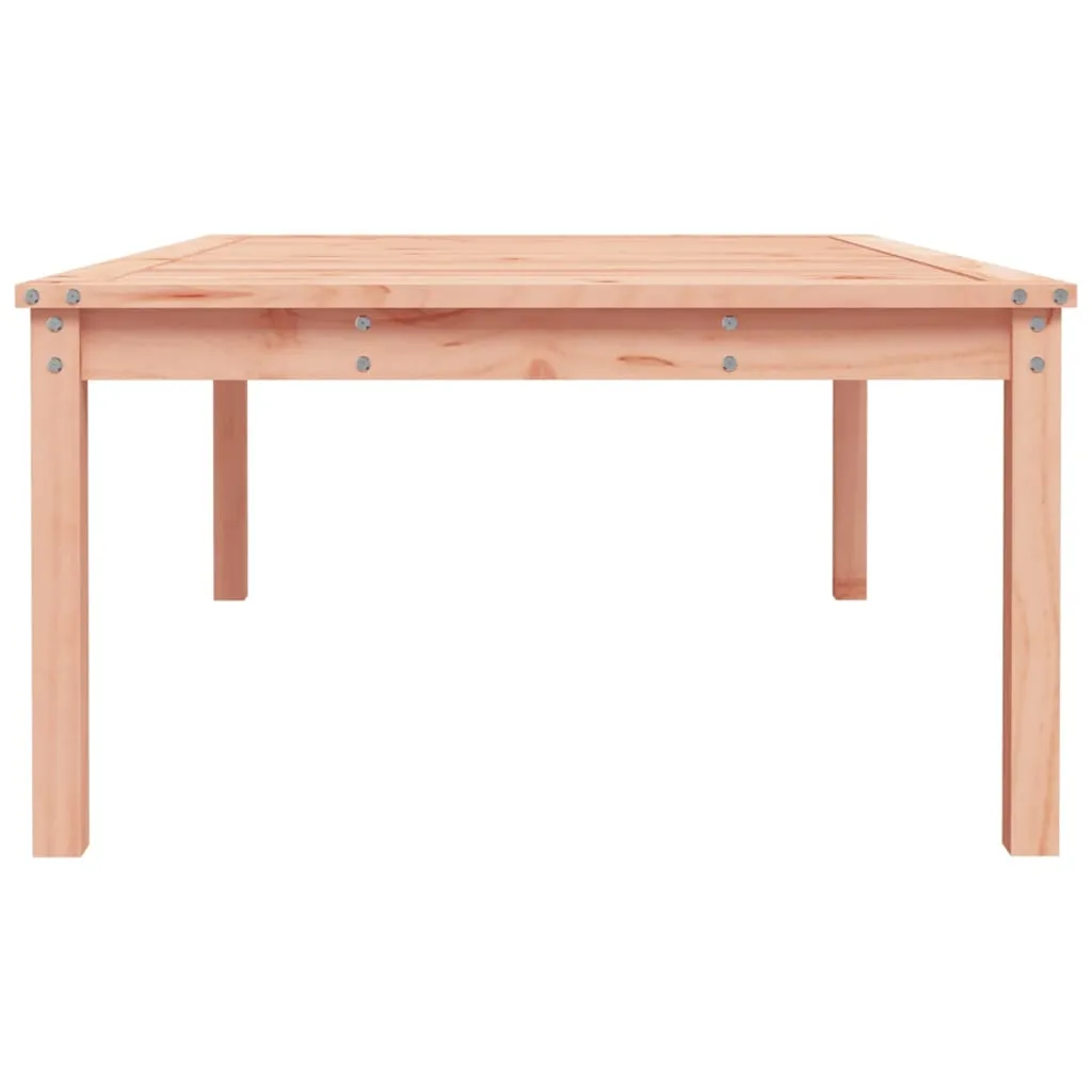 Gartentisch aus massivem Holz, 121 x 82,5 x 45 cm, naturfarben