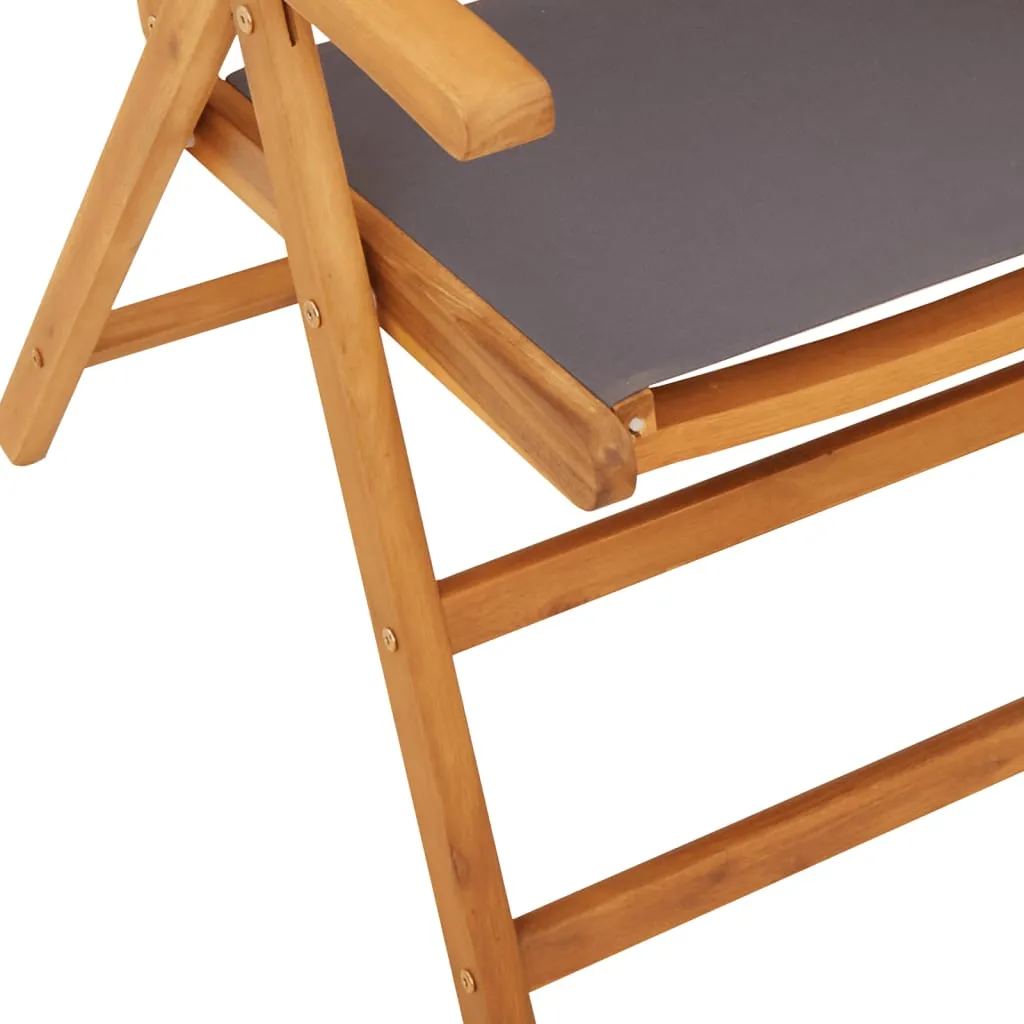 Verstellbarer Gartenstuhl 57 x 70 x 81-109 cm in Anthrazit