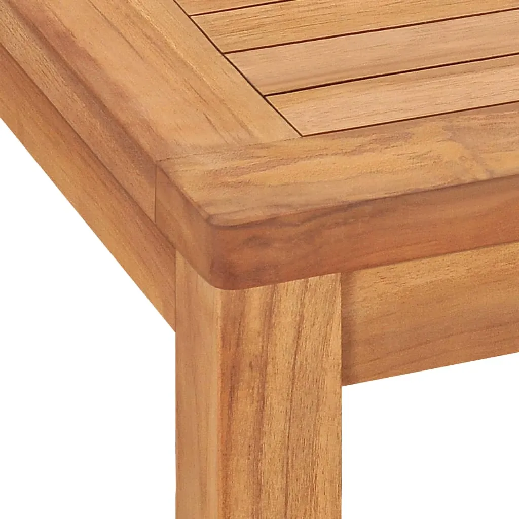 Naturholz Gartentisch 140 x 80 x 77 cm mit warmer Farbe
