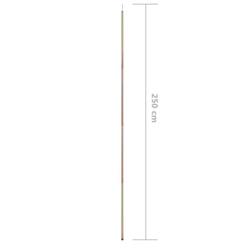 Sonnensegel-Stange aus verzinktem Stahl 250 cm Länge, silber