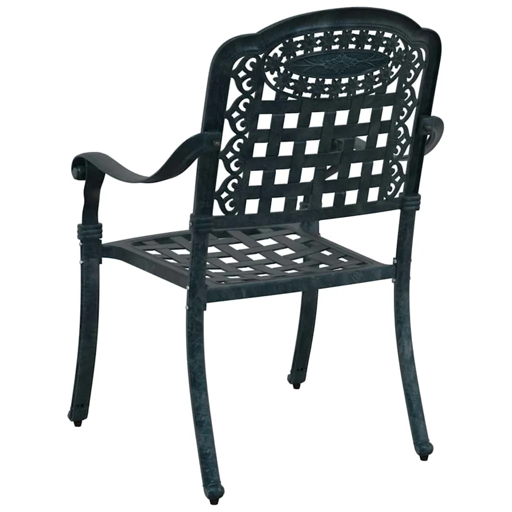 Vintage Gartenstuhl Aluminium Grün 55 x 56,5 x 91 cm