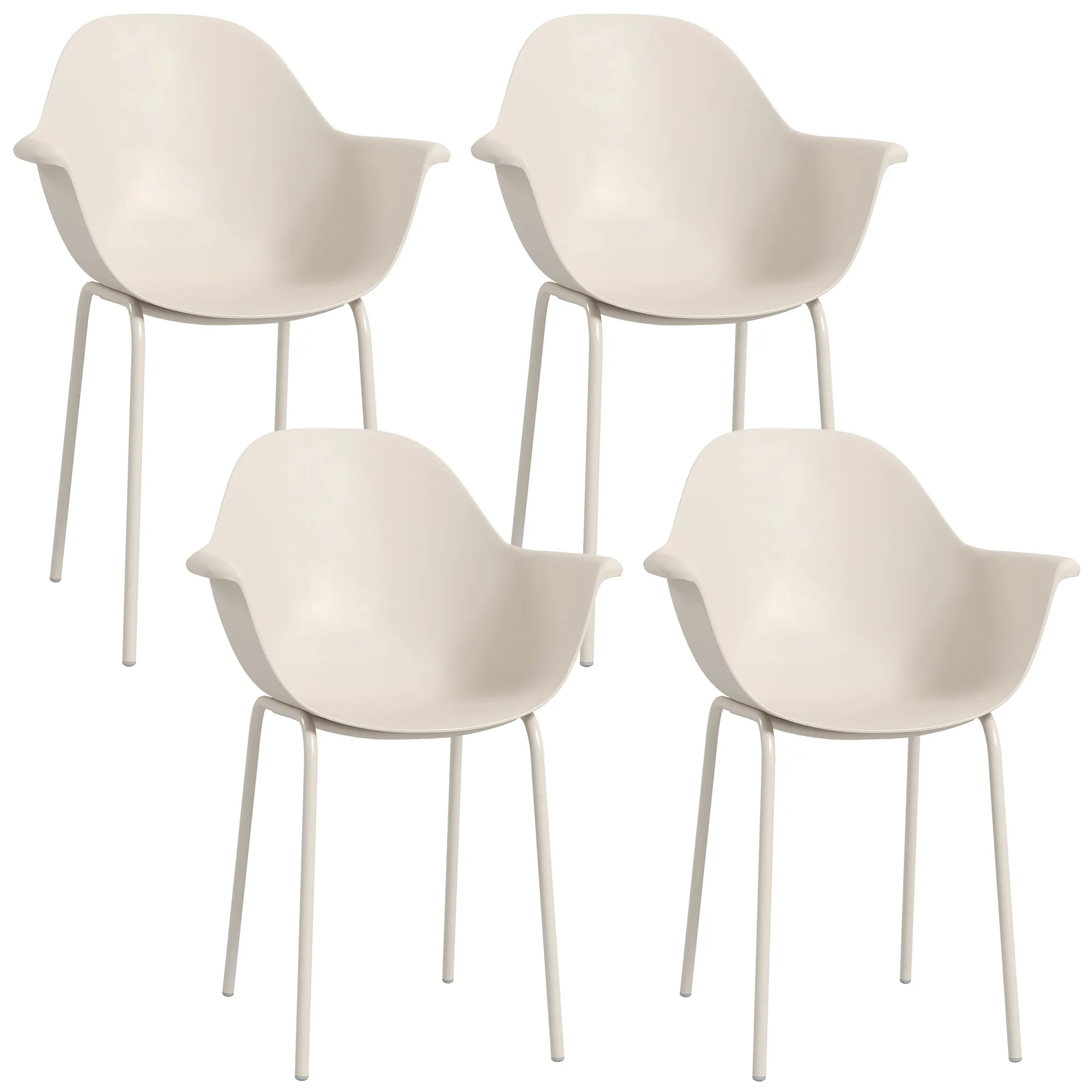 Gartenstühle Grau 59L x 55B x 84H cm