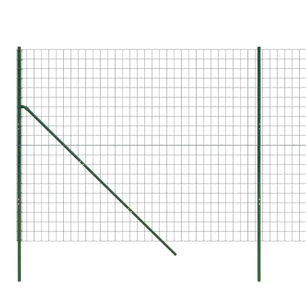 Grüner Maschendrahtzaun 2 x 25 m mit PVC-beschichtetem verzinktem Stahl