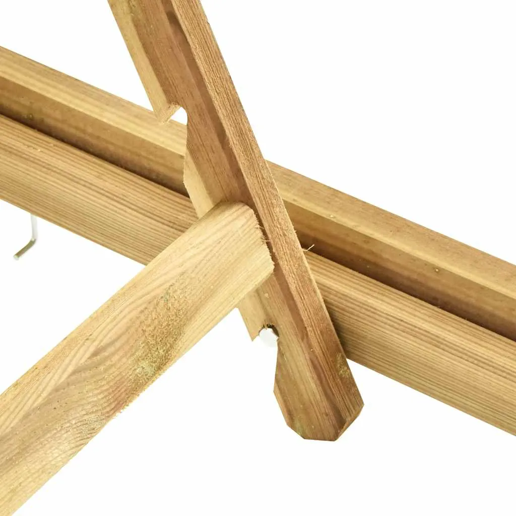 Gartenliege aus imprägniertem Massivholz 200x70x31,5-77 cm