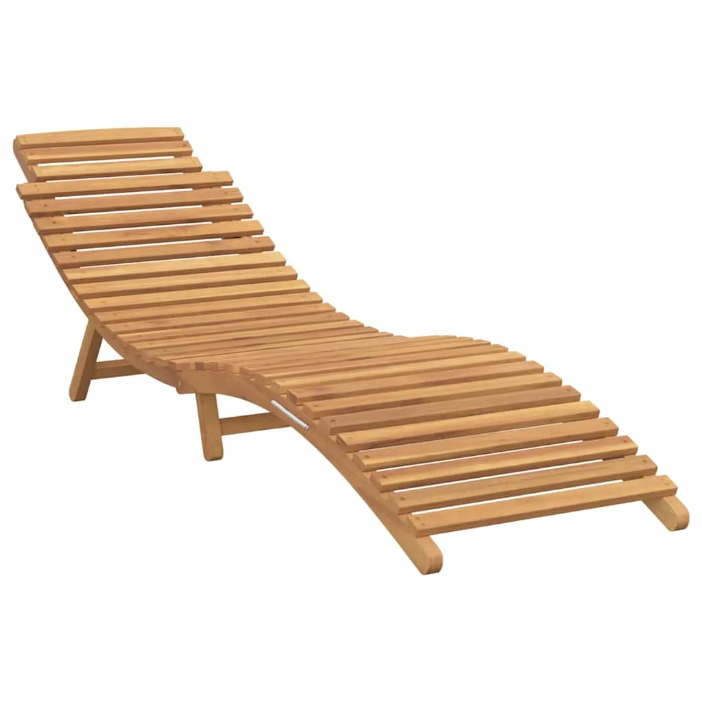Garten Sonnenliegestuhl Naturholz 198x55x58,5 cm Braun
