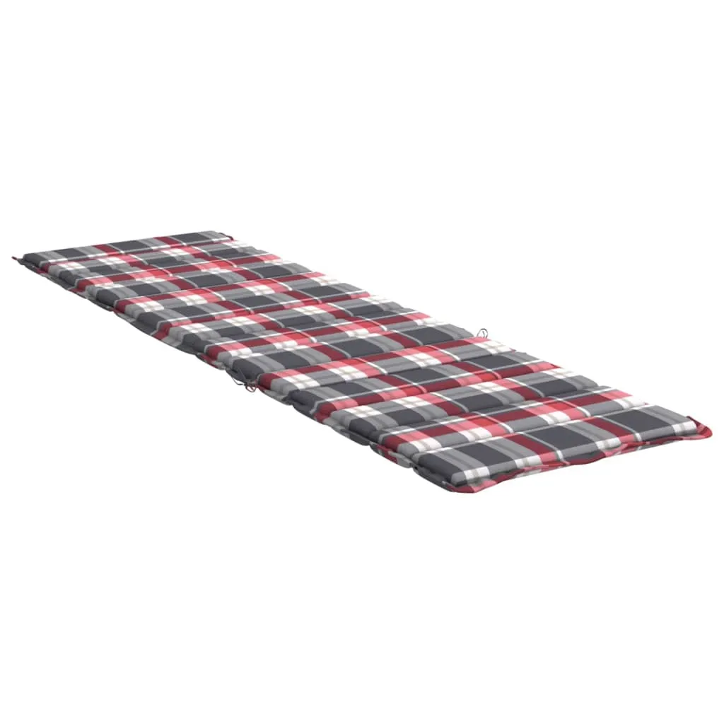 Liegenauflage Oxford-Gewebe 200x60x3 cm Rot kariert