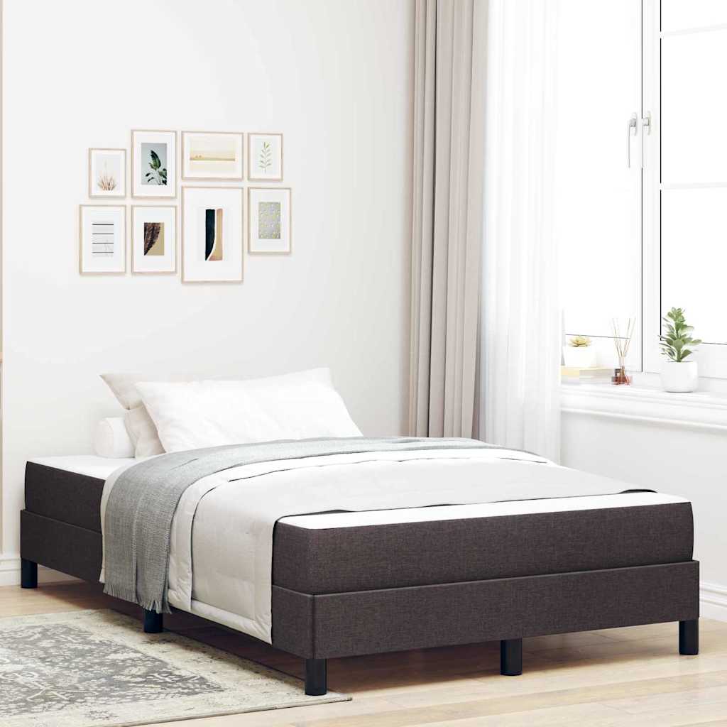 Boxspringbett Holzwerkstoff Dunkelbraun 120x190 cm Matratze mittel