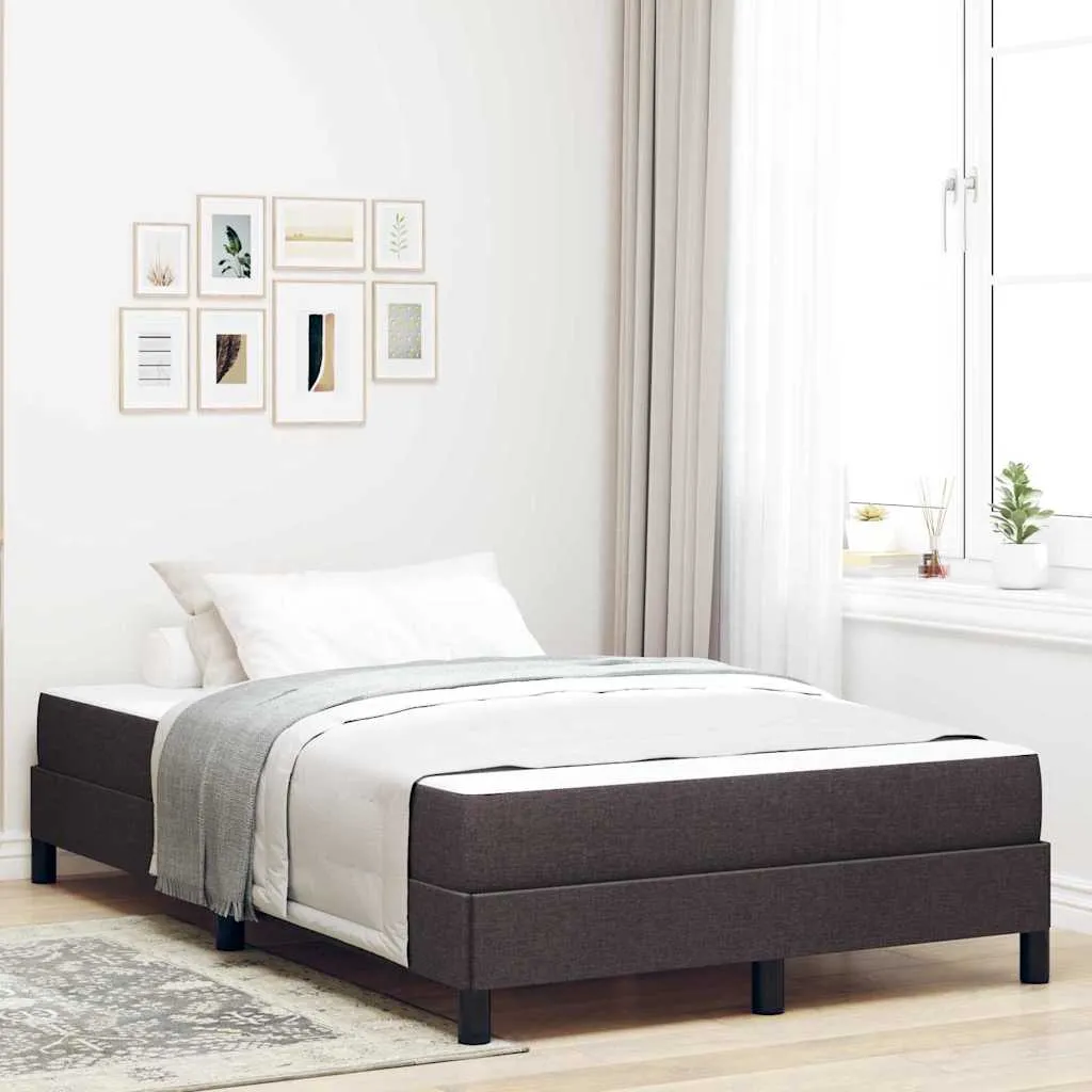 Boxspringbett Holzwerkstoff Dunkelbraun 120x190 cm Matratze mittel