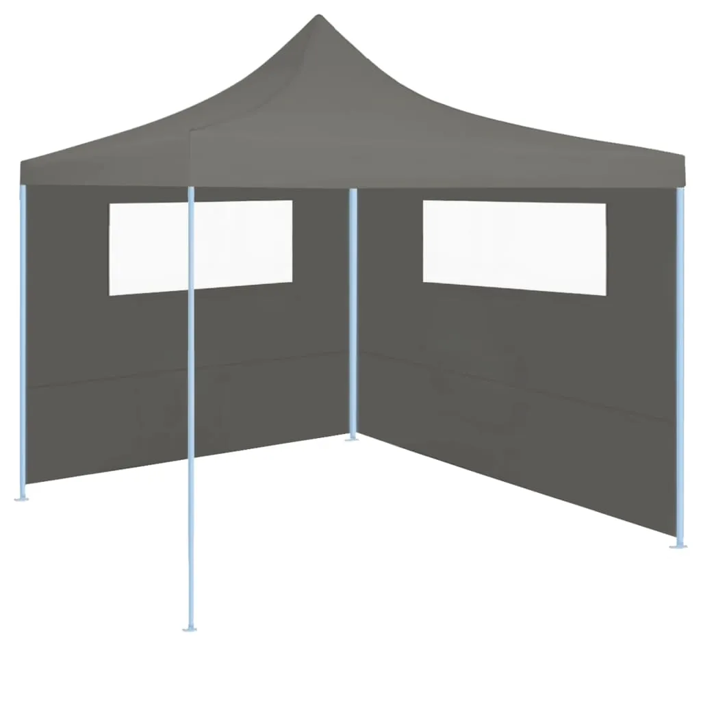 Pavillon-Seitenwand-Set Anthrazit 410x210 cm & 280x210 cm mit Fenster