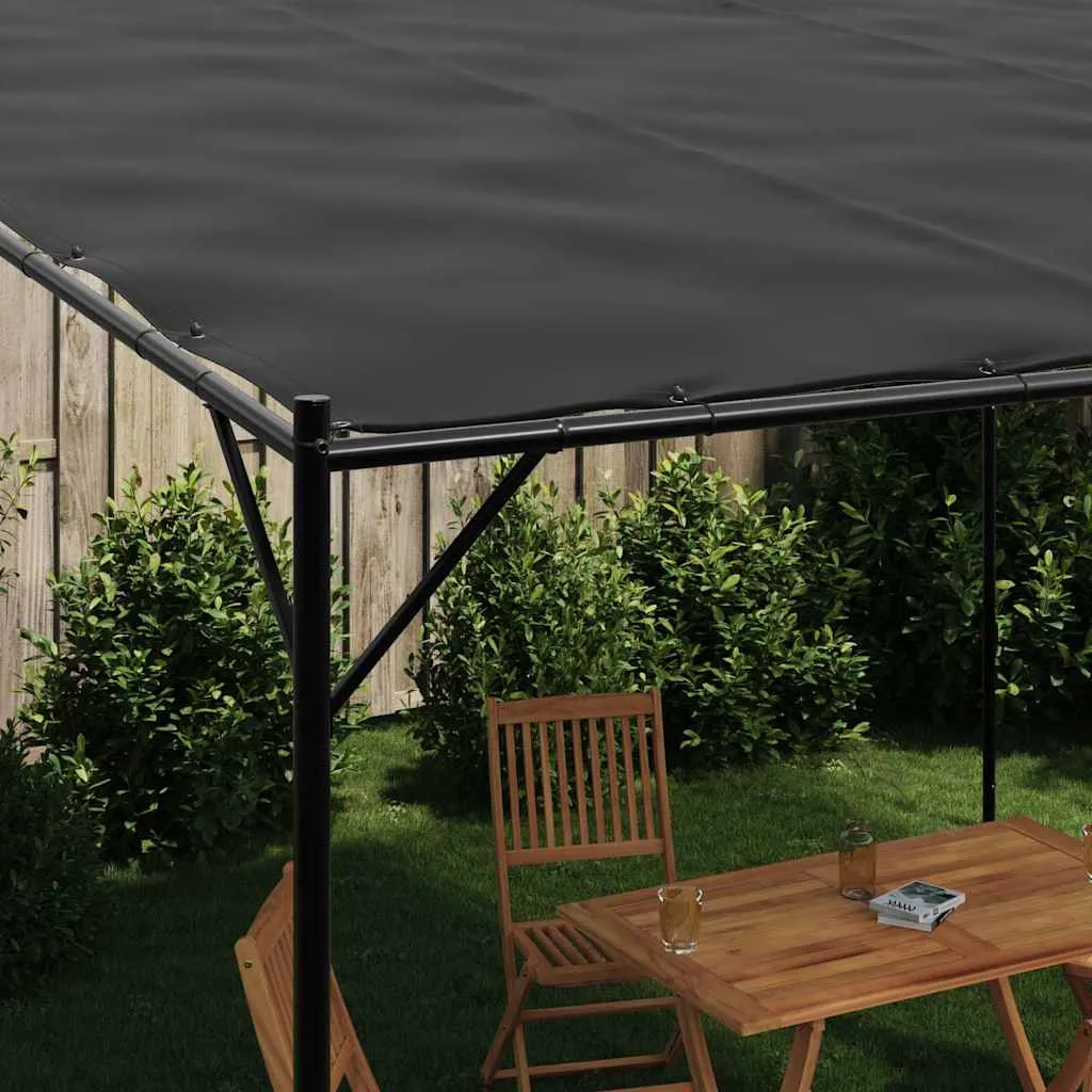 Klassischer Pavillon 4x4 m Anthrazit mit wasserabweisendem Polyester