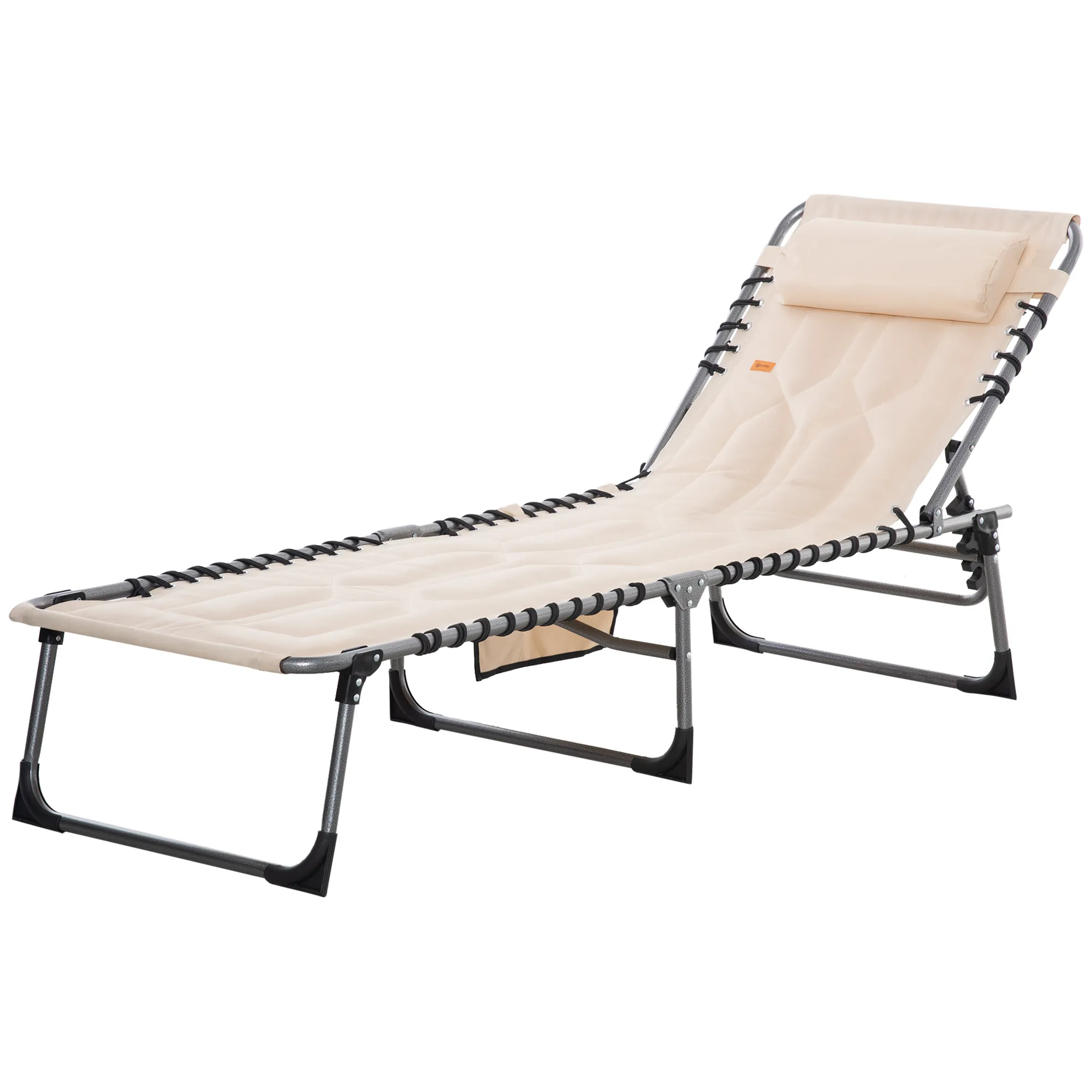 Klappbare Sonnenliege Beige 188L x 57B x 30H cm