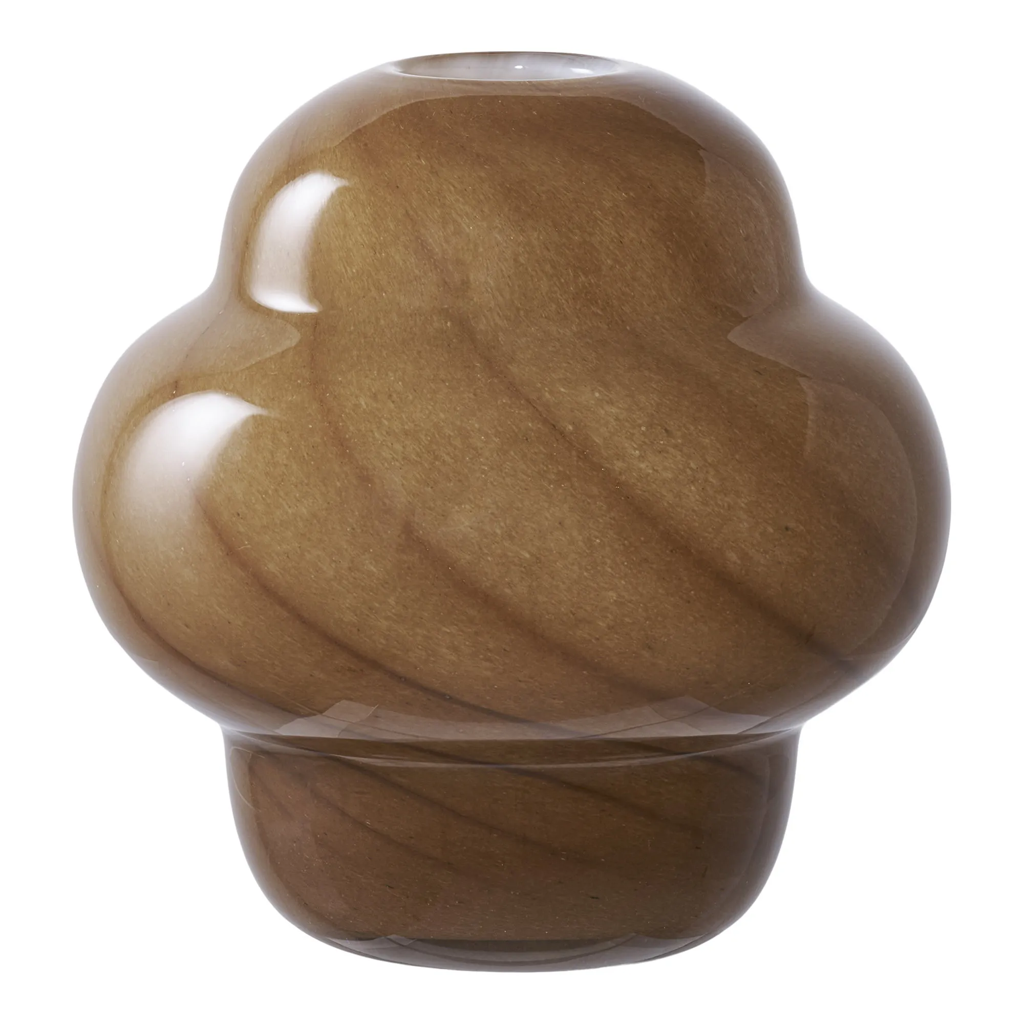 tinkaro Vase Glas ø16,5x17 cm Braun