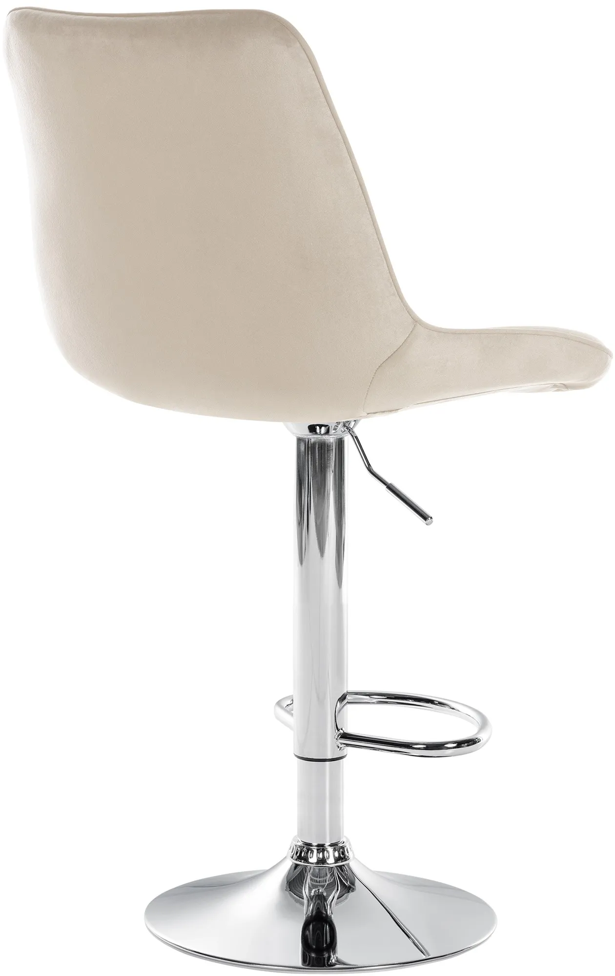 Barhocker Toni Samt 91-112x49.5x50 cm Creme