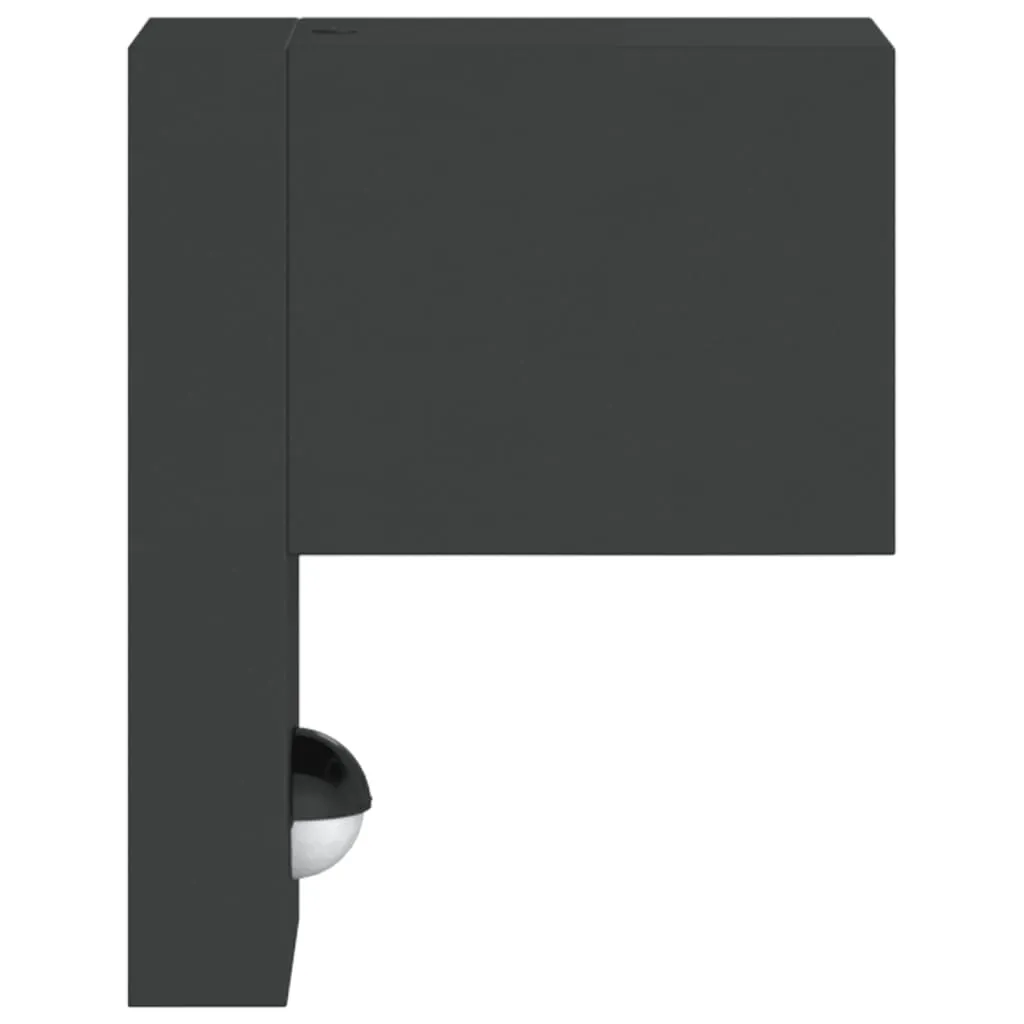 Außenwandleuchte Schwarz 7 x 12 x 15 cm mit PIR-Sensor