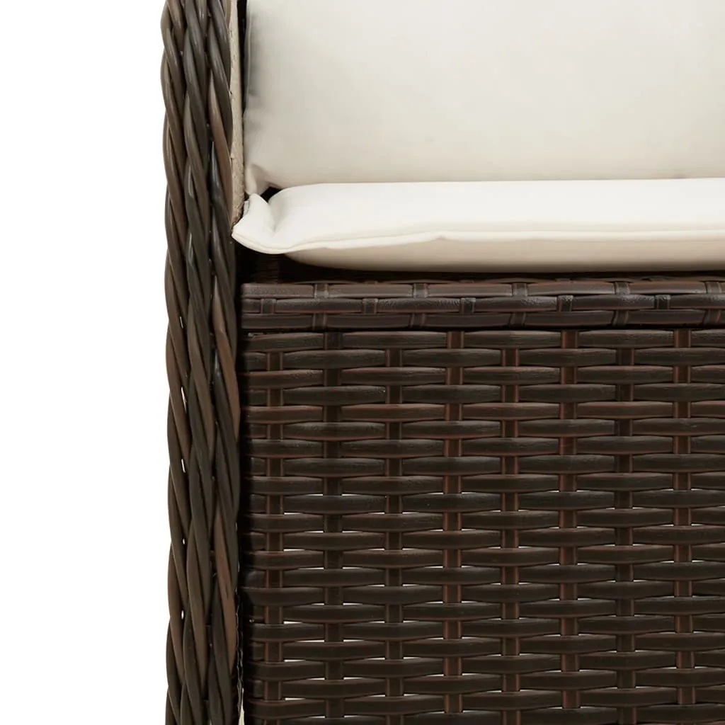 Verstellbarer Gartenstuhl 55 x 67 x 95 cm in Braun