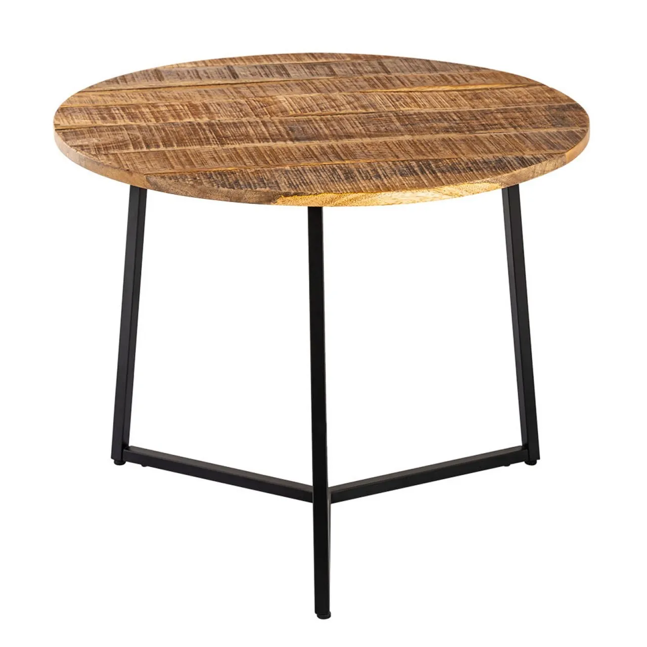 tinkaro Couchtisch rund ZENON Mangoholz Wohnzimmertisch Braun/Schwarz tinkaro Couchtisch rund ZENON Mangoholz Wohnzimmertisch Braun/Schwarz