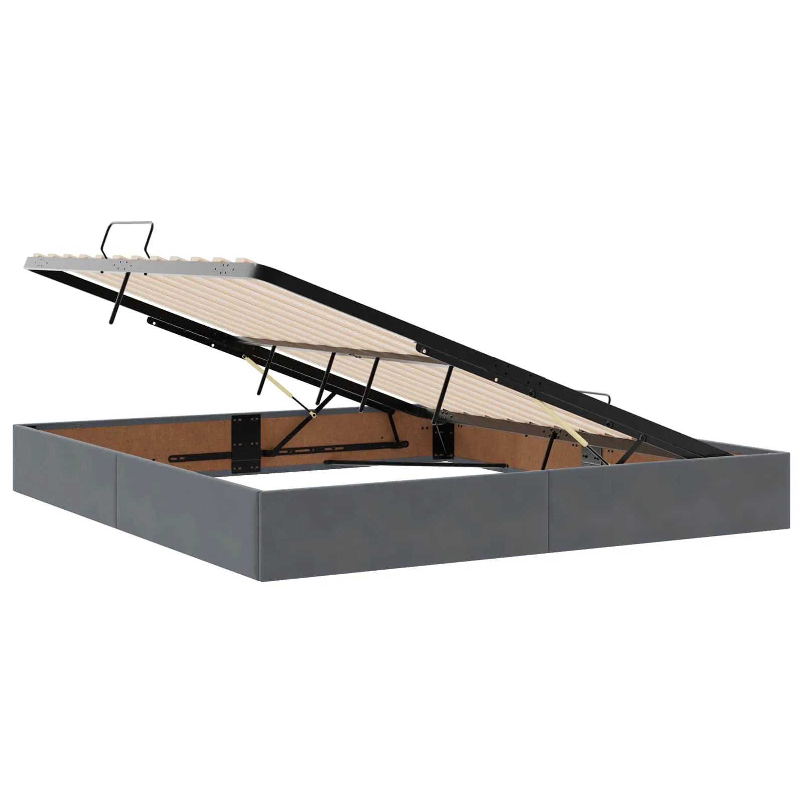 Stauraumbett mit Matratze 180x200 Dunkelgrau