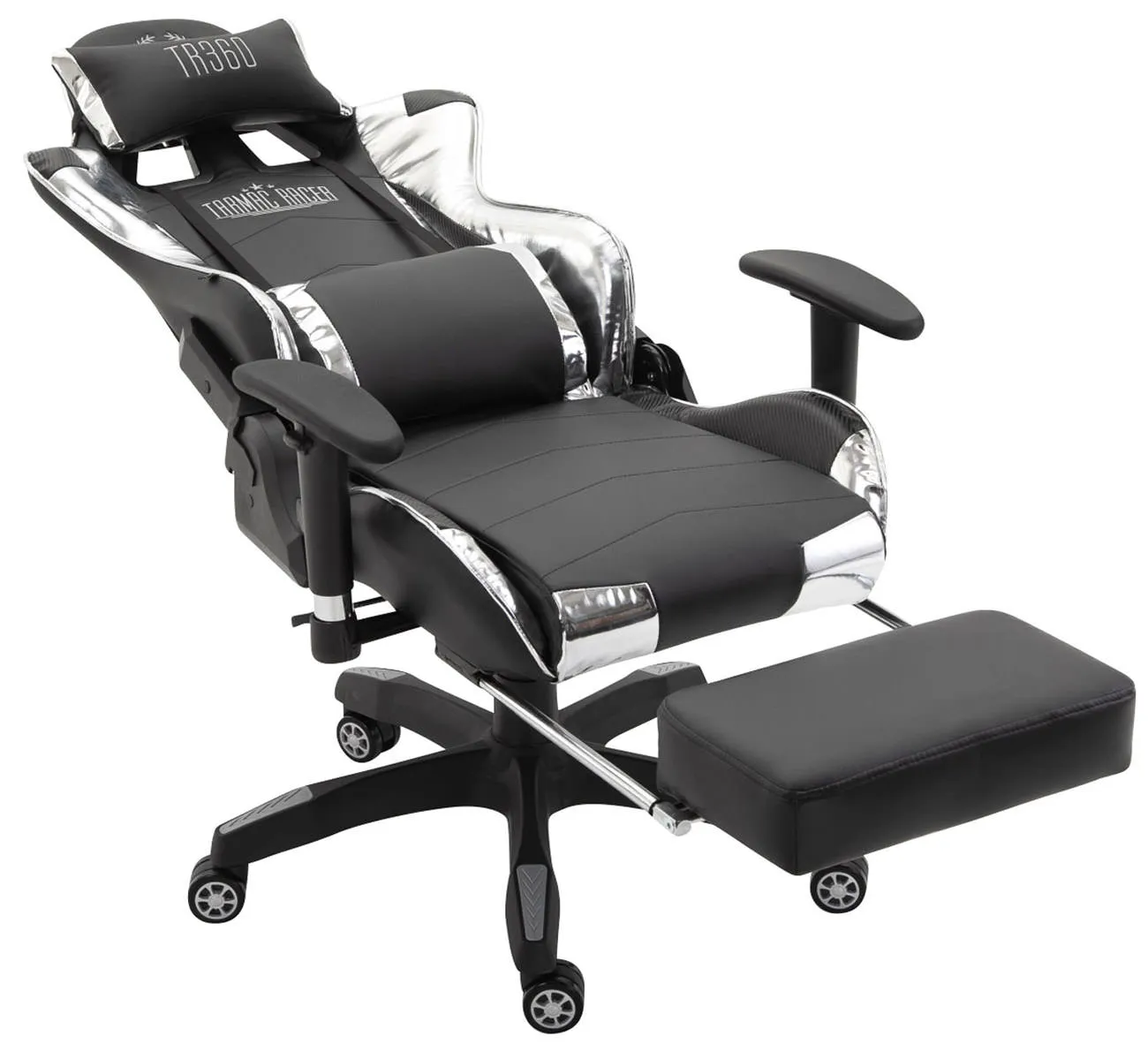 Bürostuhl Turbo XL 132-142x67x58-174 cm schwarz/weiß