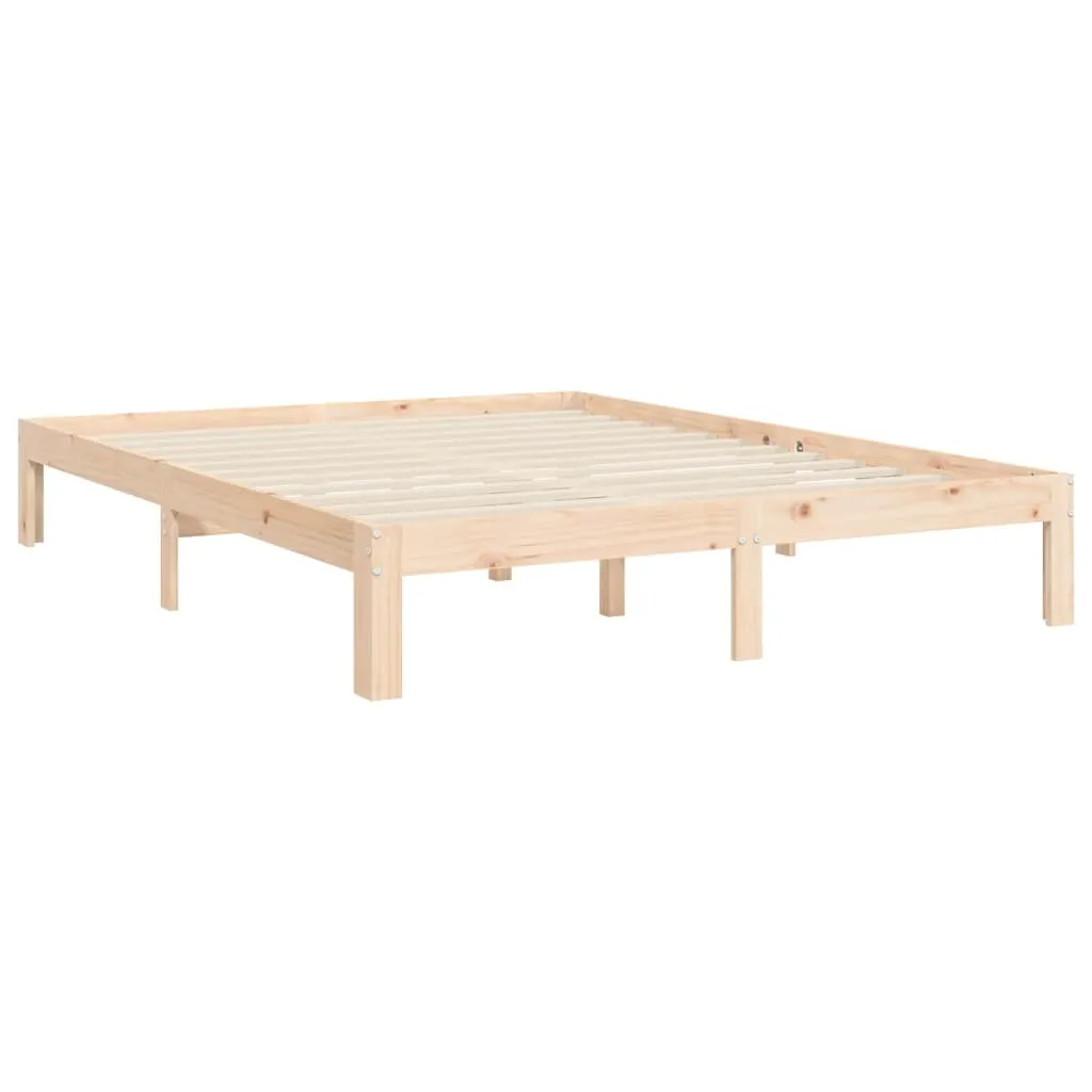 Massivholzbett mit Kopfteil