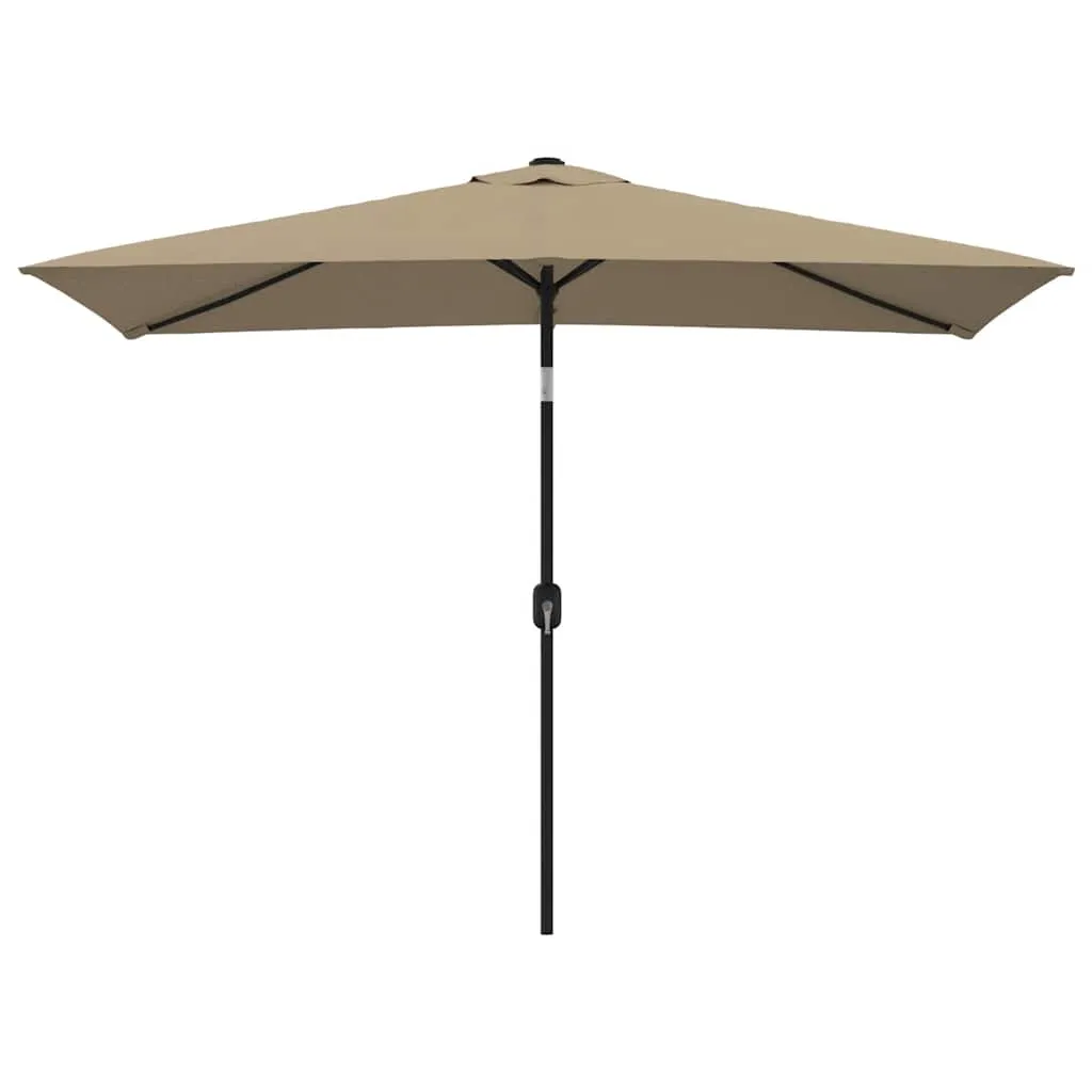 Eleganter Gartenschirm 300 x 200 x 252 cm in Taupe
