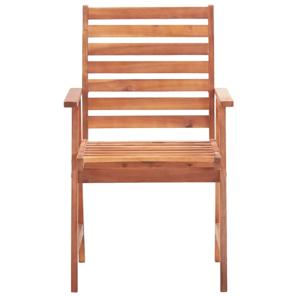 Essstühle aus Echtholz mit Lattendesign 56x62x92 cm Braun