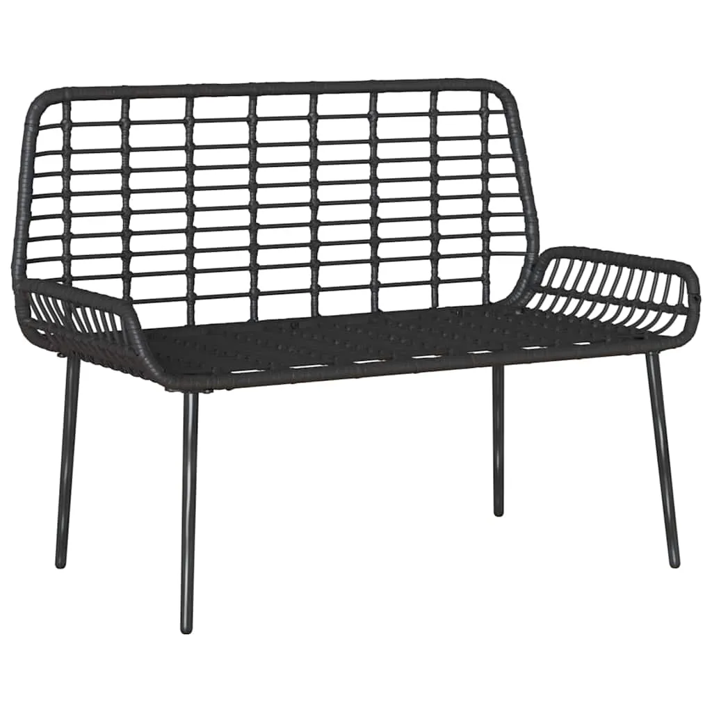 Gartenmöbelset Poly-Rattan 109x63x83 cm Schwarz Anthrazit