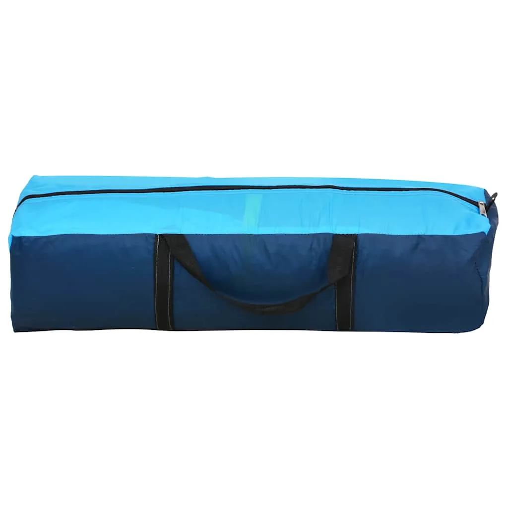 Partyzelt Blau 3,6 x 3,6 x 2,3 m mit LED-Beleuchtung und Moskitonetz