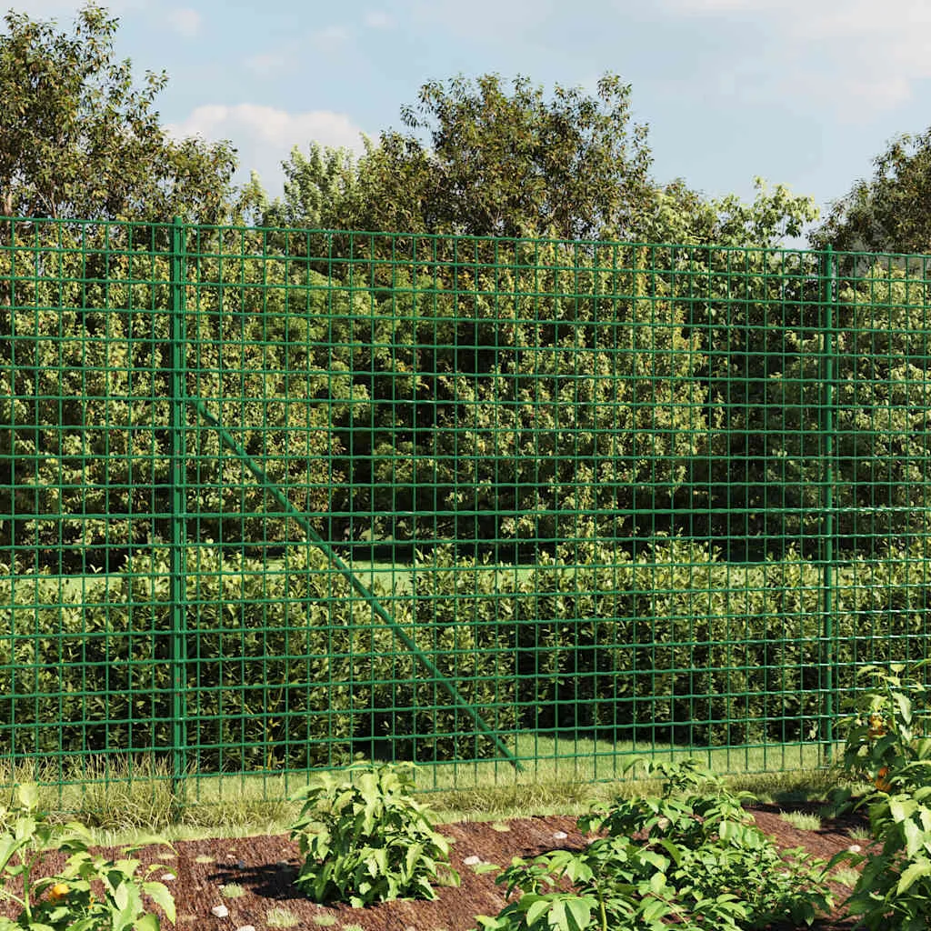 Grüner Maschendrahtzaun 2 x 25 m mit PVC-beschichtetem verzinktem Stahl