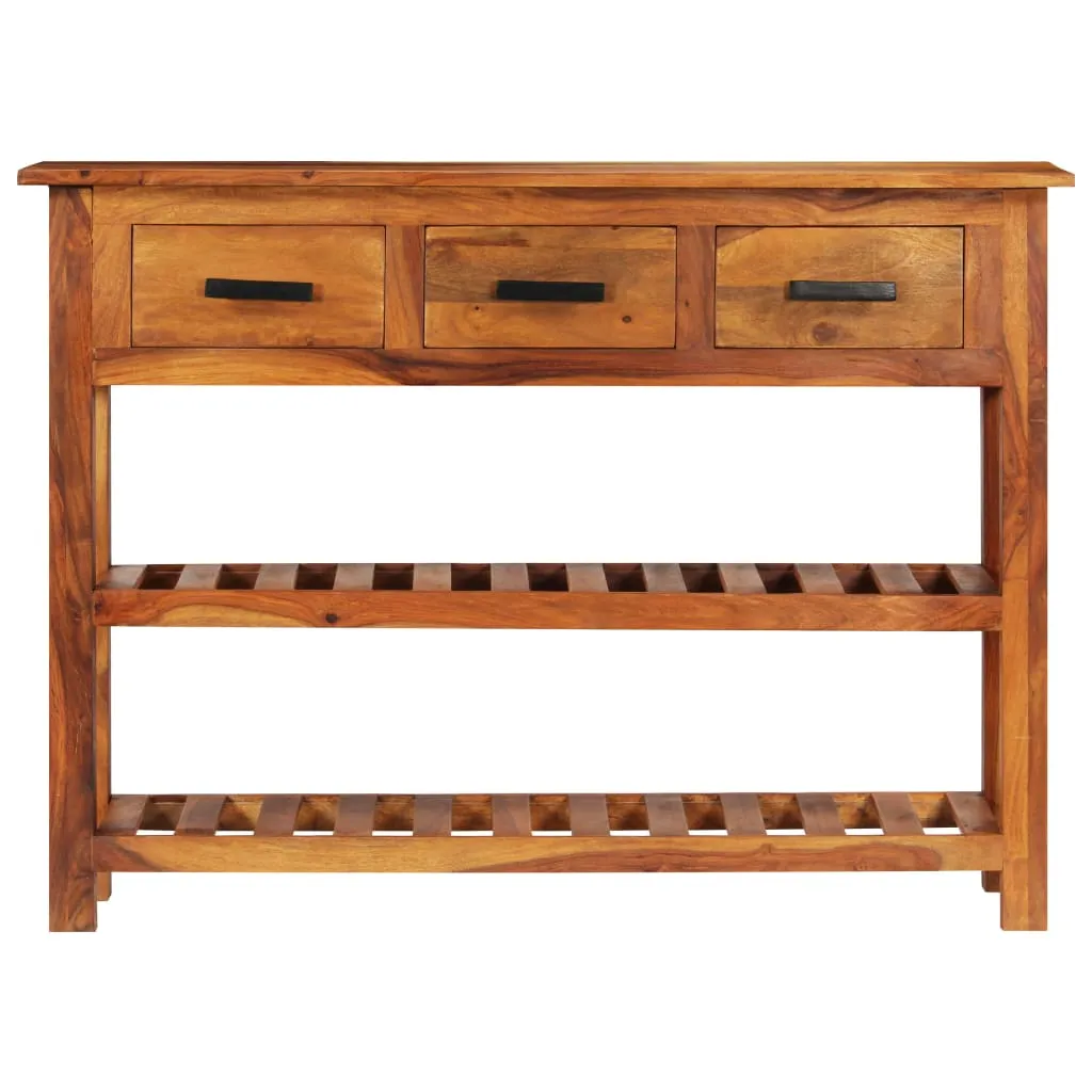 Sideboard aus Echtholz in Vintage-Stil, 110 x 30 x 80 cm, naturfarben