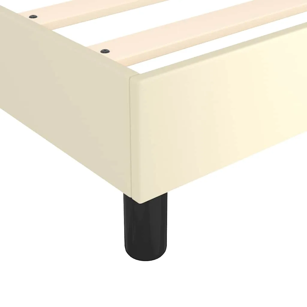 Boxspringbett Kunstleder mit Taschenfederkernmatratze 80x200 cm