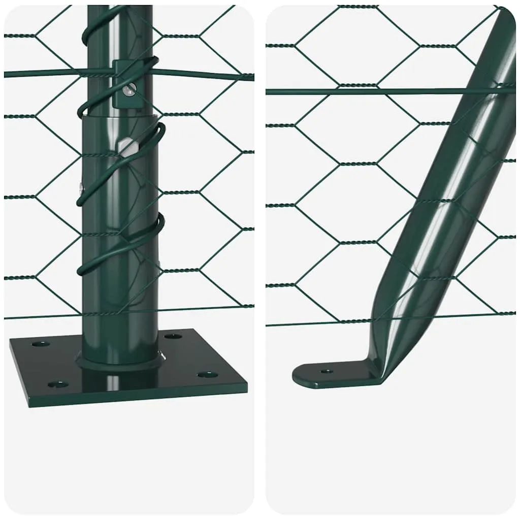 Outdoor-Geländerpfosten Set 2500 x 3,2 x 140 cm Grün