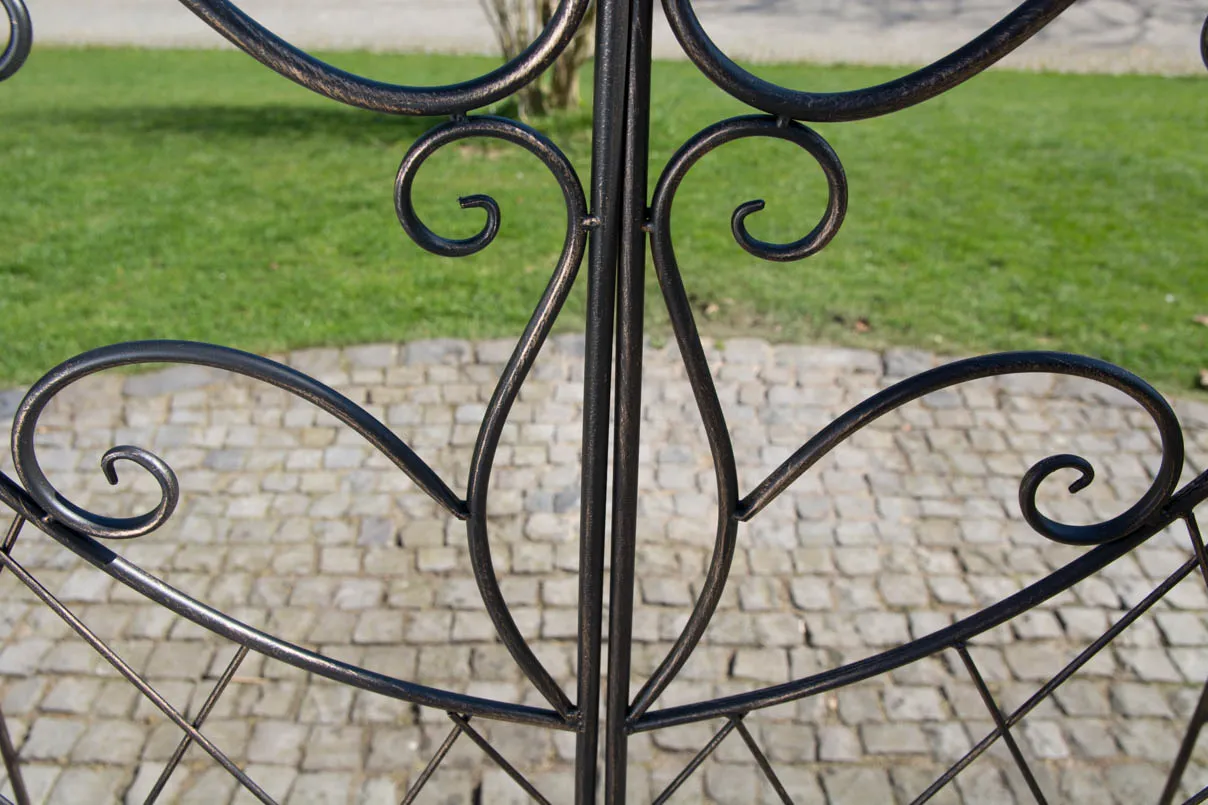 Rosenbogen Melissa mit Tor 220x120x40 cm Bronze