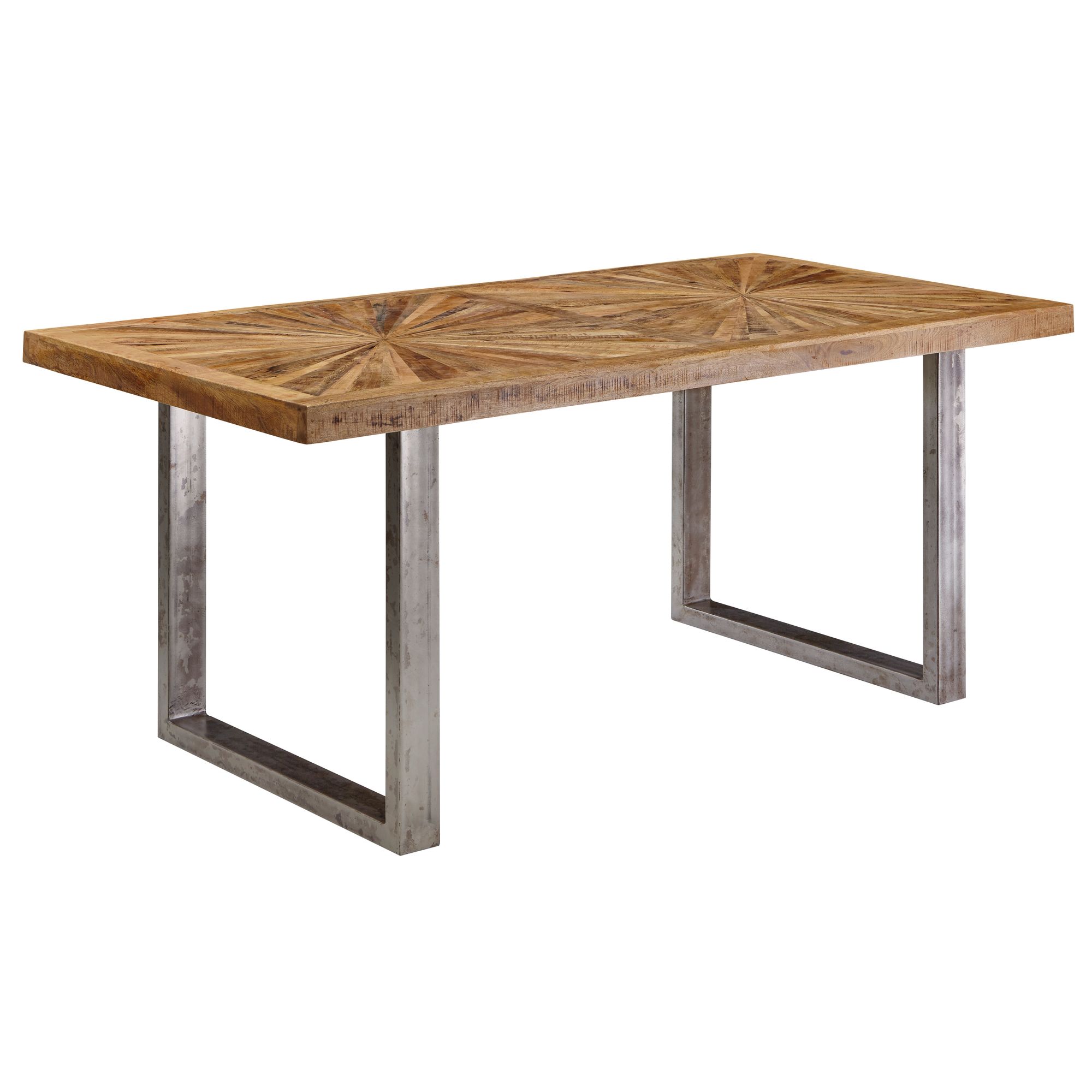 tinkaro Esszimmertisch SAYA Holztisch Mangoholz rechteckig Esszimmer Metallbeine