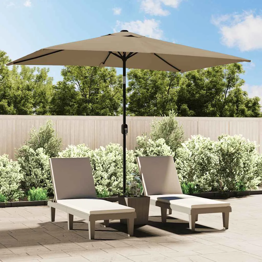 Eleganter Gartenschirm 300 x 200 x 252 cm in Taupe