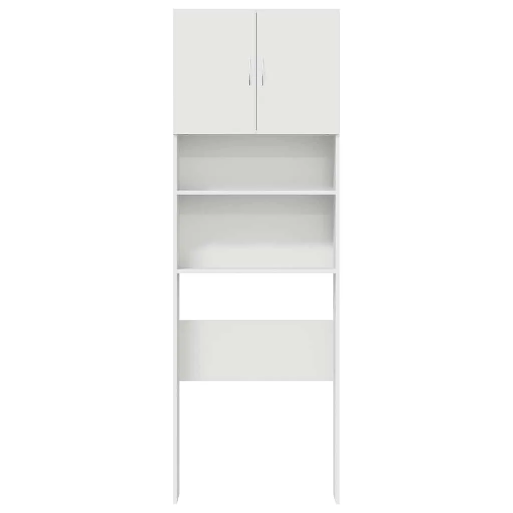 Waschmaschinenschrank Weiß 64x24x190 cm Holzwerkstoff