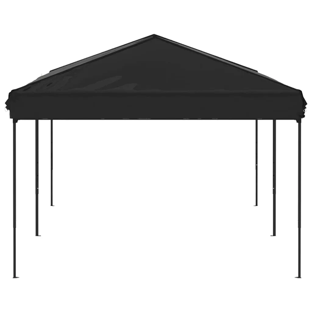 Faltbares Partyzelt 580x292x245 cm Schwarz mit Stahlgestell