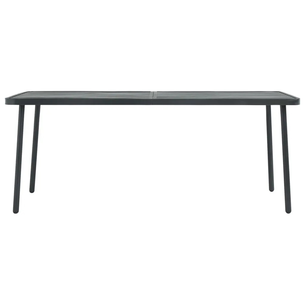 Gartentisch Dunkelgrau 180x83x72 cm Stahl