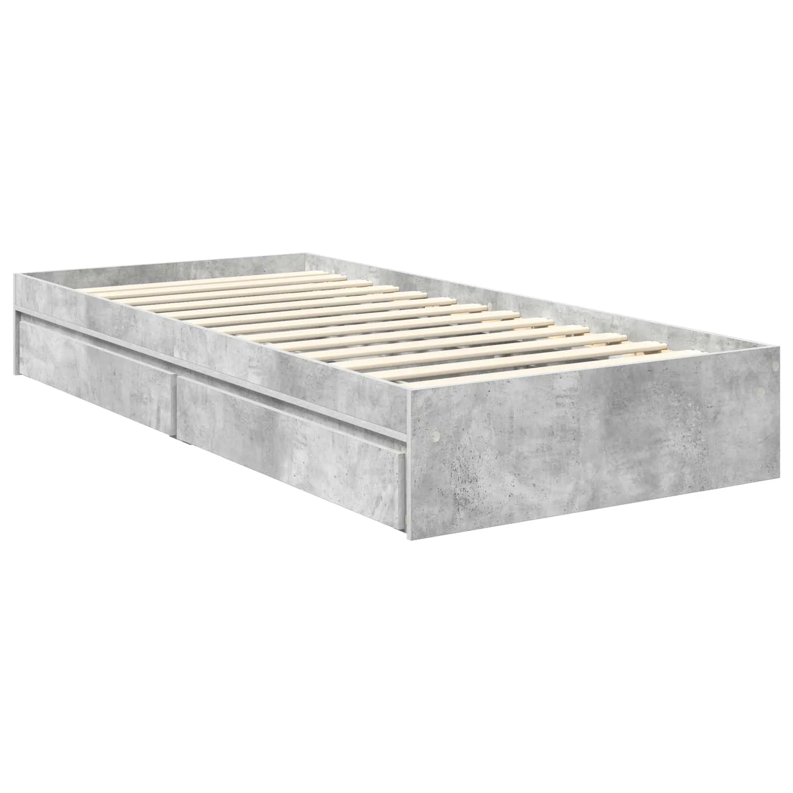 Aufbewahrungsbett 90 x 190 cm Beton Grau