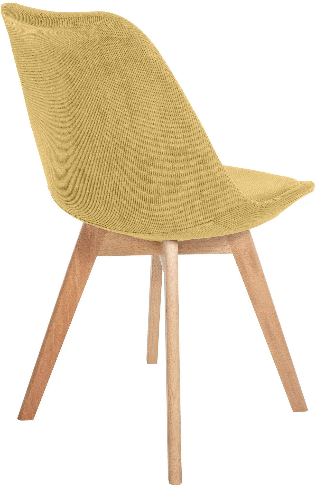 Hocker Kunstleder Massivholz 83x49x50 cm gelb