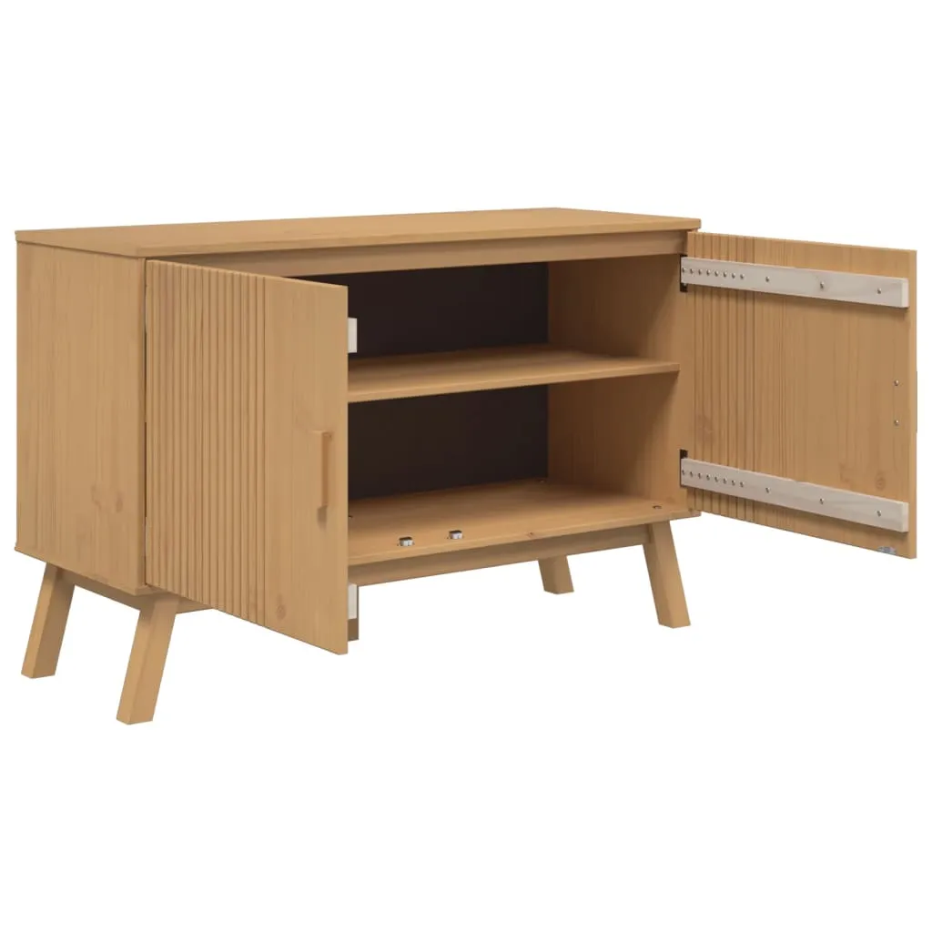 Sideboard aus massivem Kiefernholz Braun 114 x 43 x 73,5 cm