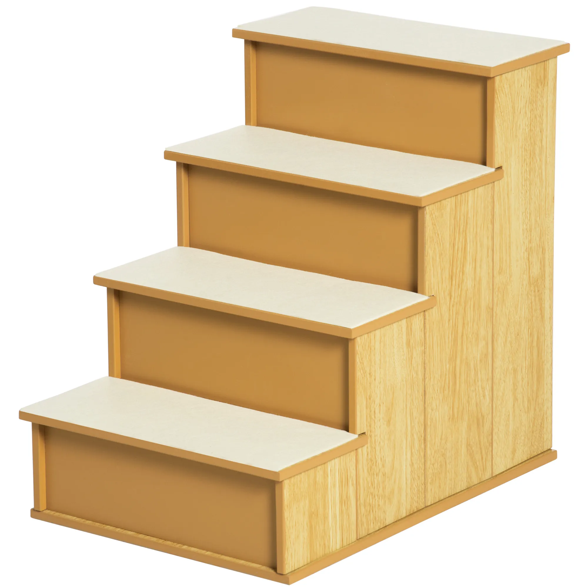 Haustiertreppe 4-stufig 40L x 59B x 54,2H cm in Natur