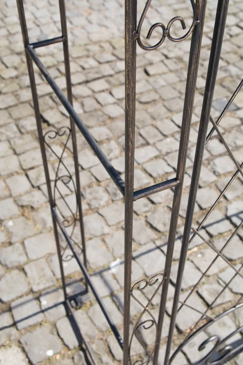 Rosenbogen Melissa mit Tor 220x120x40 cm Bronze