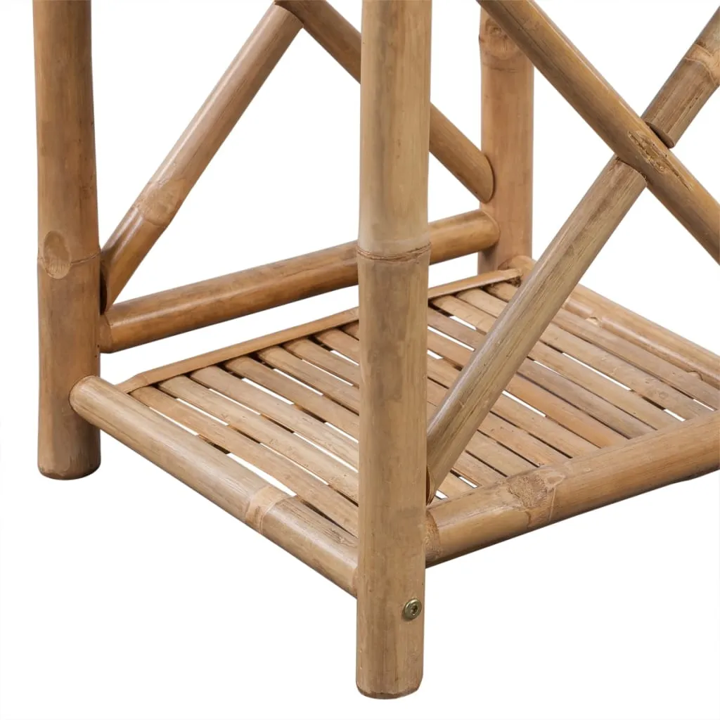 Bambus-Regal 35 x 35 x 117 cm in naturbelassener Bambus-Farbe mit 4 Ablagen