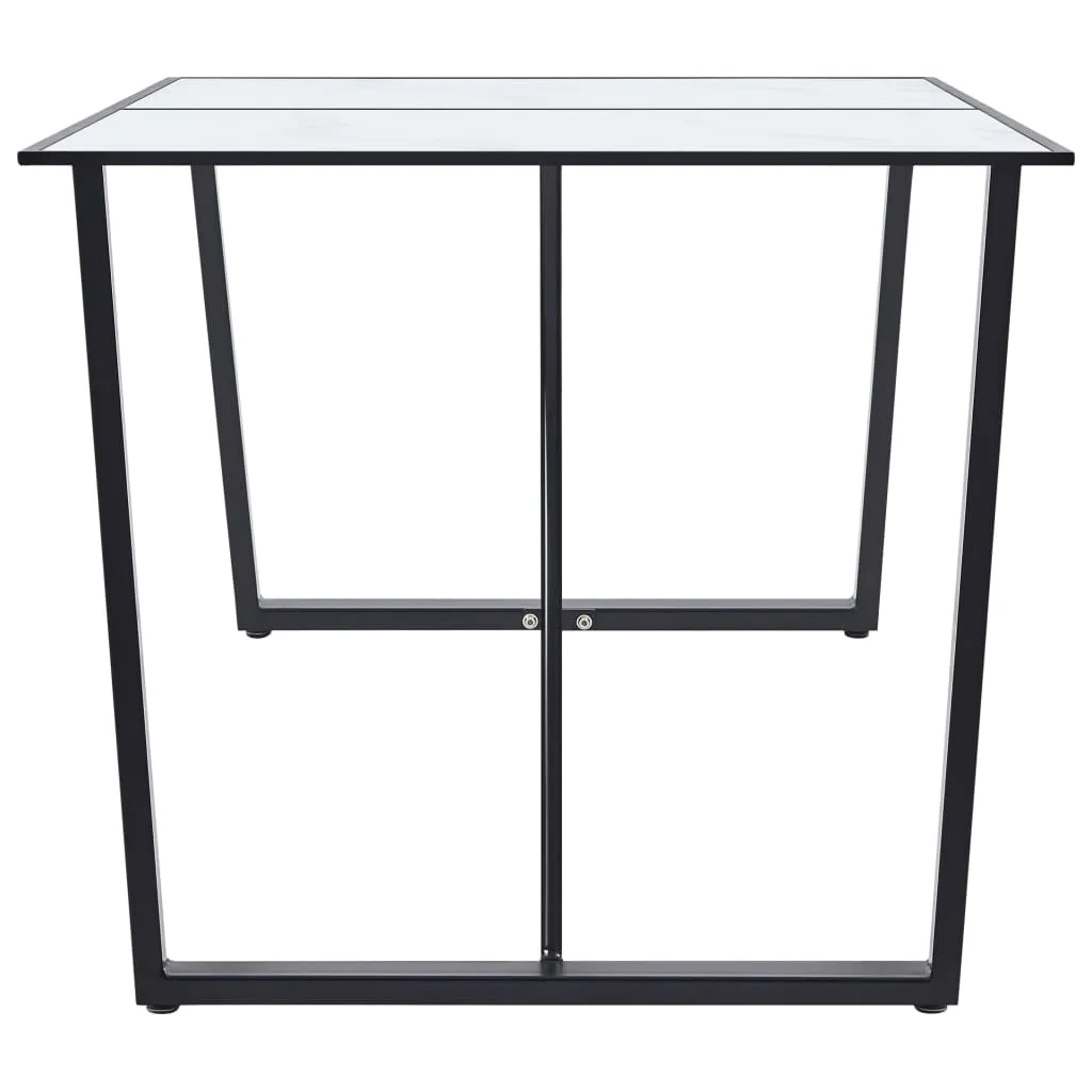 Esstisch Weiß 160 x 80 x 75 cm Hartglas
