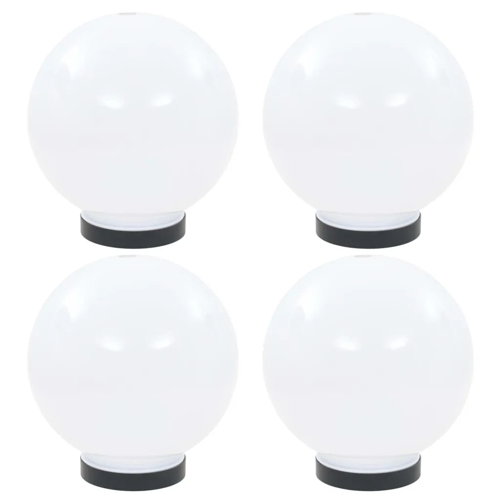 2 LED-Kugellampen 20 cm Weiß für Garten und Terrasse