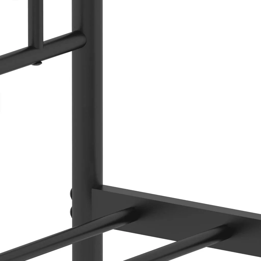 Klassisches schwarzes Metall-Bettgestell 196 x 80 x 97 cm