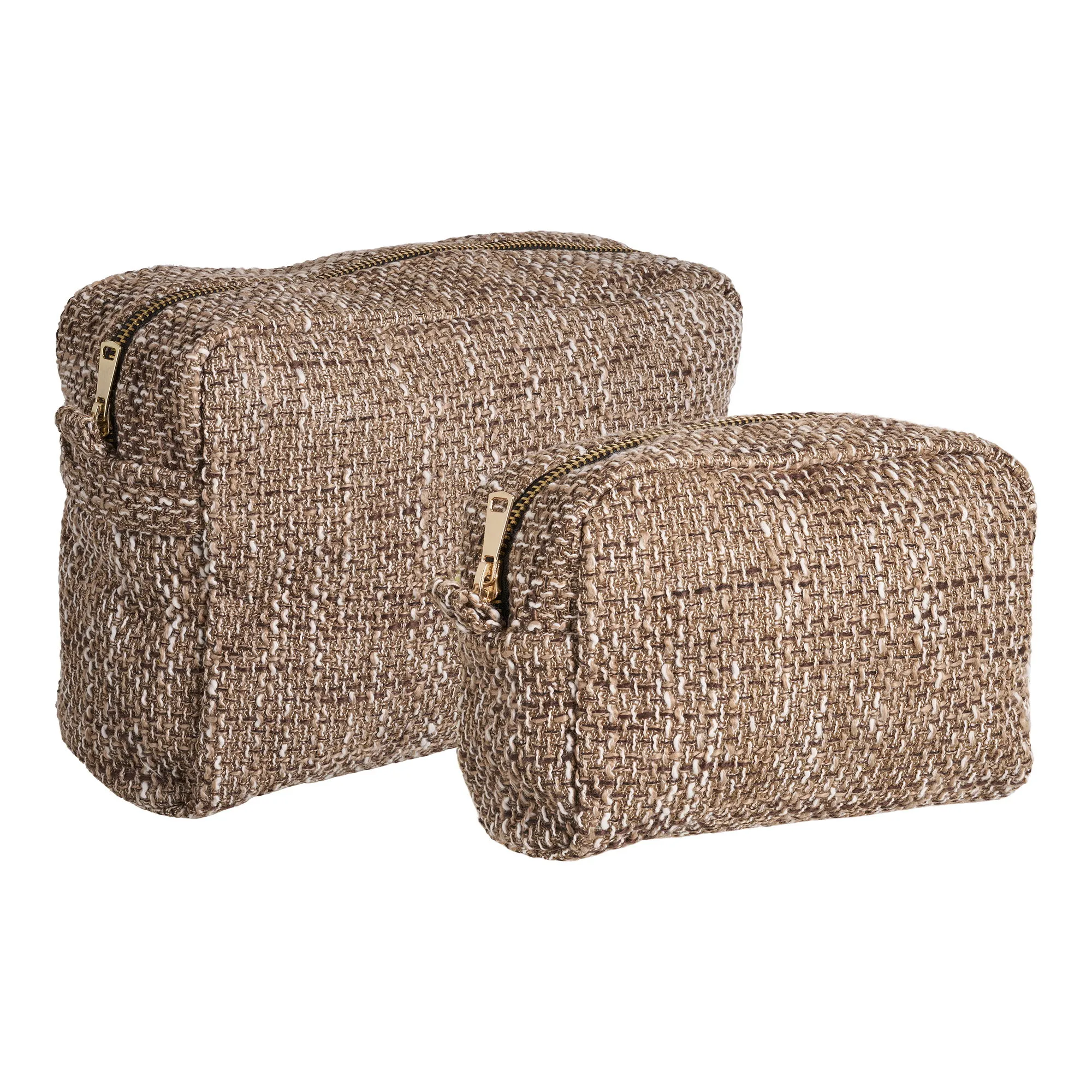 tinkaro Toilettasker Set 2-teilig 20 x 30 x 14 cm Braun Mix